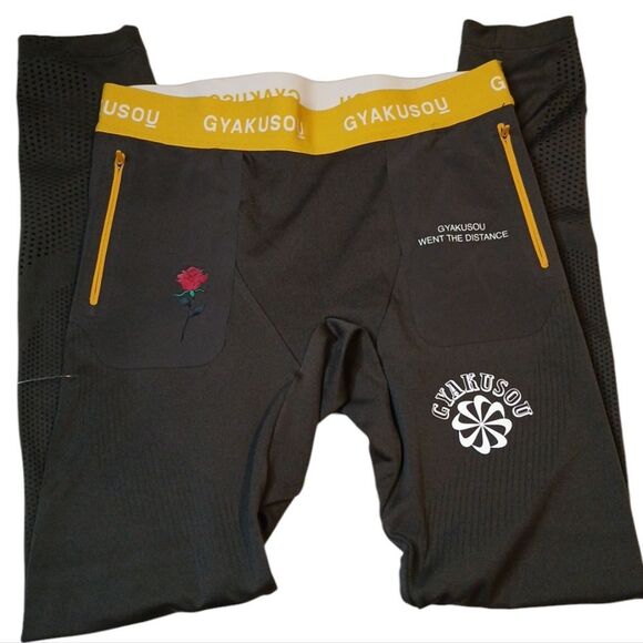 Nike x Undercover Gyakusou Helix‎ Tights 'Deep Pewter/Mineral Yellow size Xsmall - Picture 1 of 15